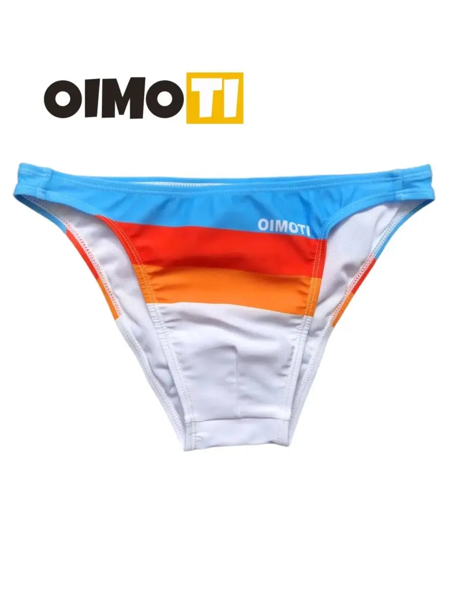 Men's sexy swimming briefs Hot spring pants High elastic swimming trunks - WOWihte