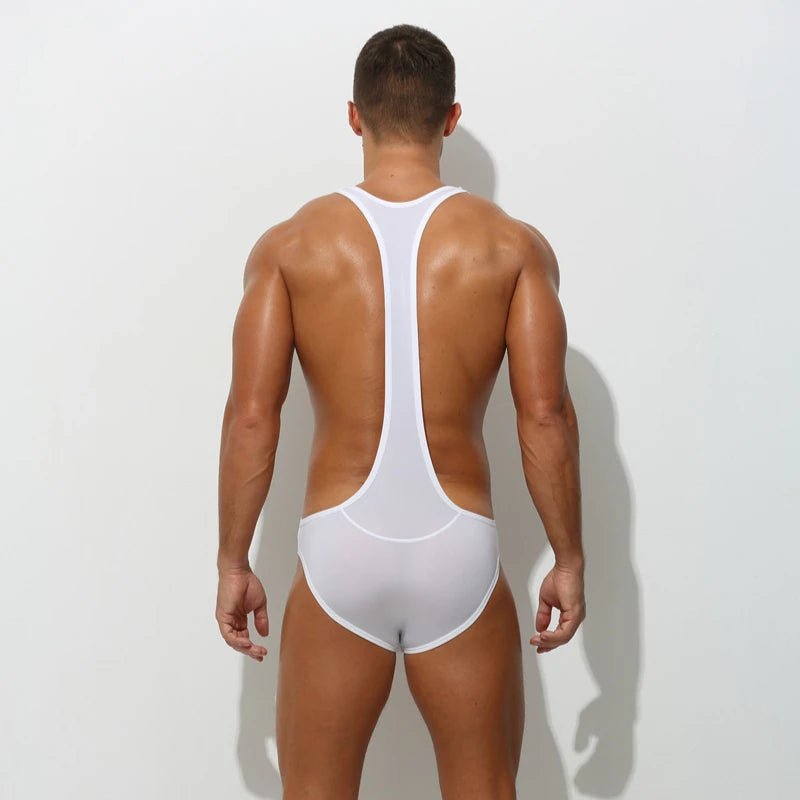Men's Shapewear Bodysuit Undershirt Swimsuit - WOWihte
