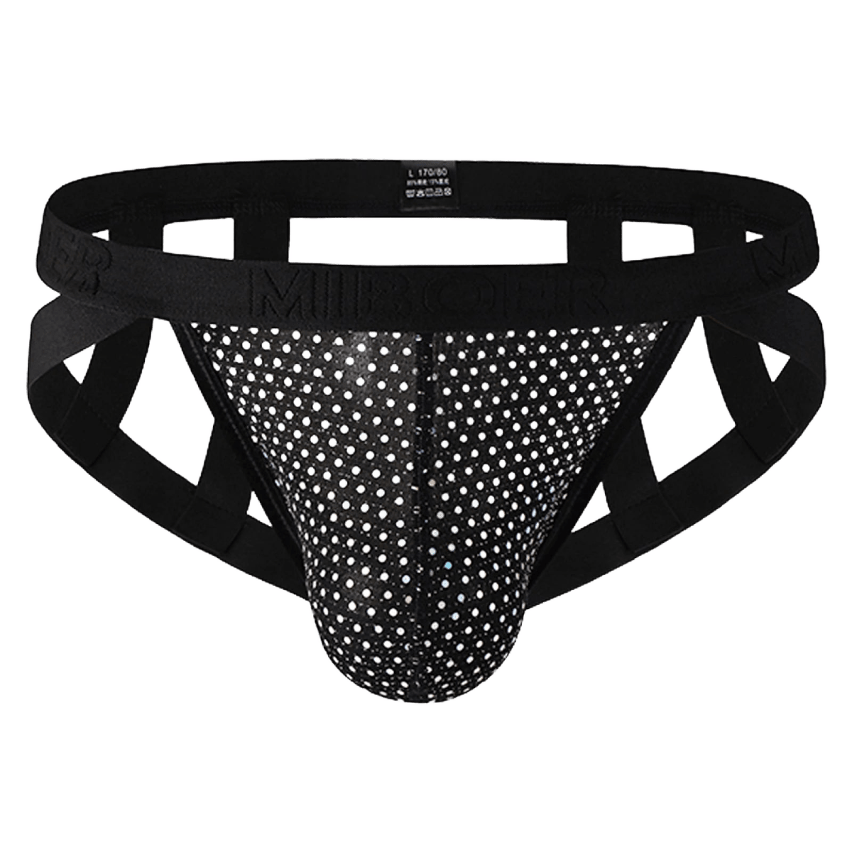 Men's Shiny Sequin Jockstrap - WOWihte