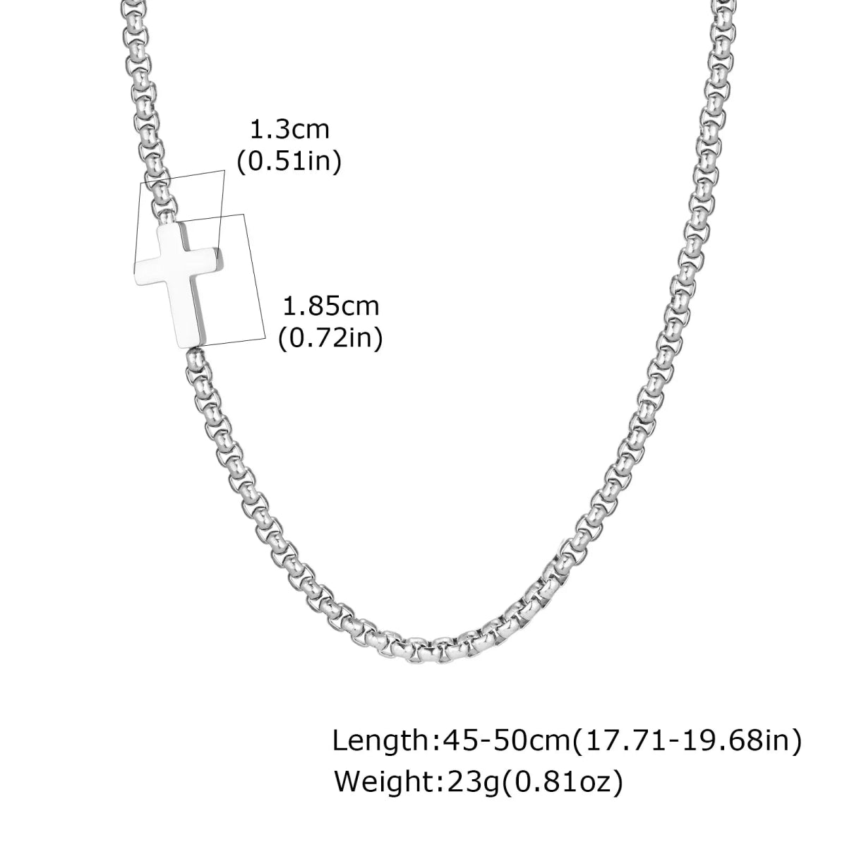 Men's Sideways Cross Necklace - WOWihte