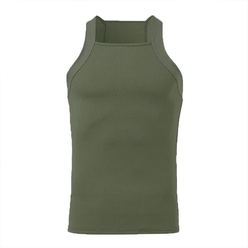 Men's Solid Color Tank Tops - WOWihte