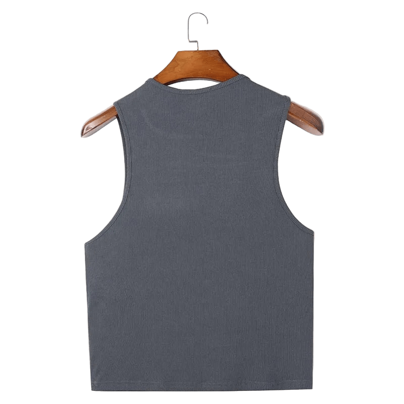 Men's Solid Color Tank Tops - WOWihte