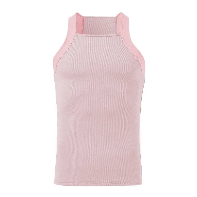 Men's Solid Color Tank Tops - WOWihte