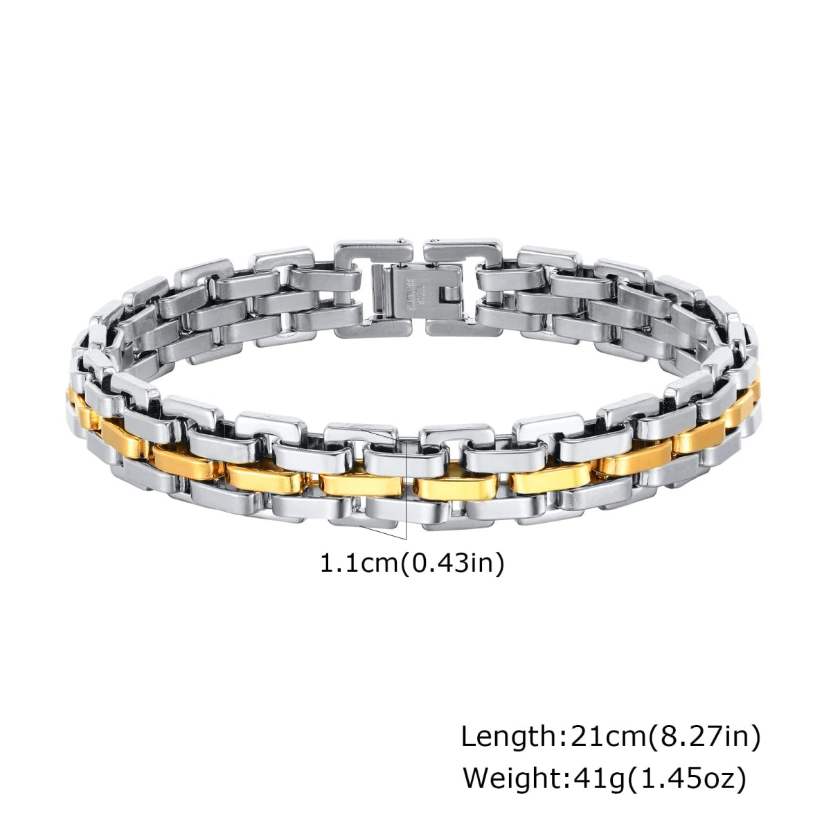 Men's Stainless Steel Link Bracelet - WOWihte