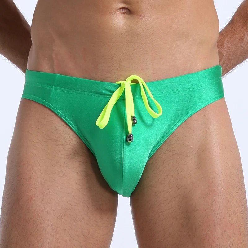 Men's Swim Briefs Beach Shorts - WOWihte