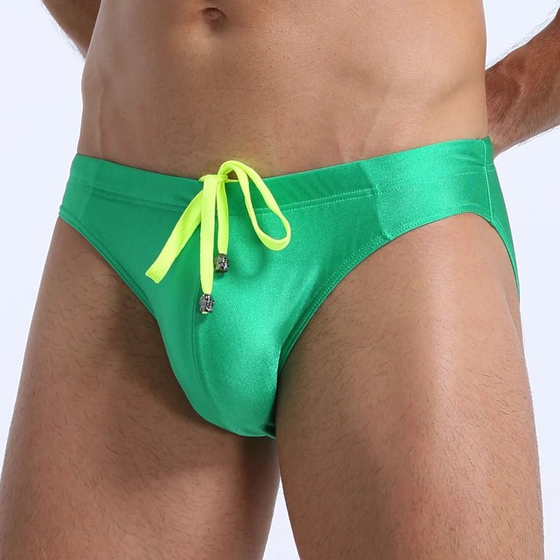 Men's Swim Briefs Beach Shorts - WOWihte