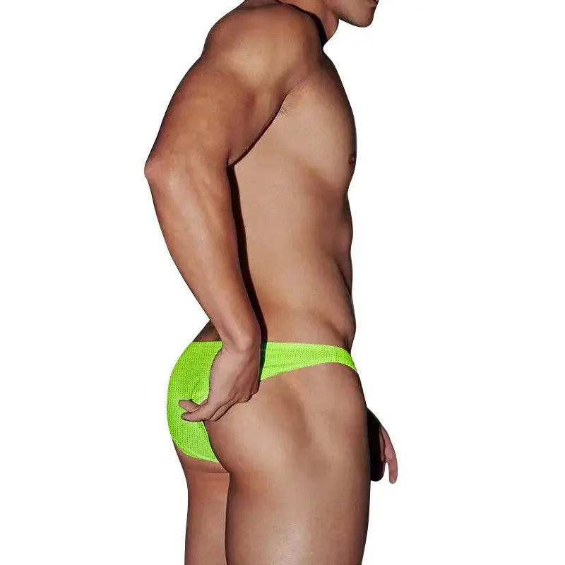 Men's Translucent Swim Trunks Briefs - WOWihte