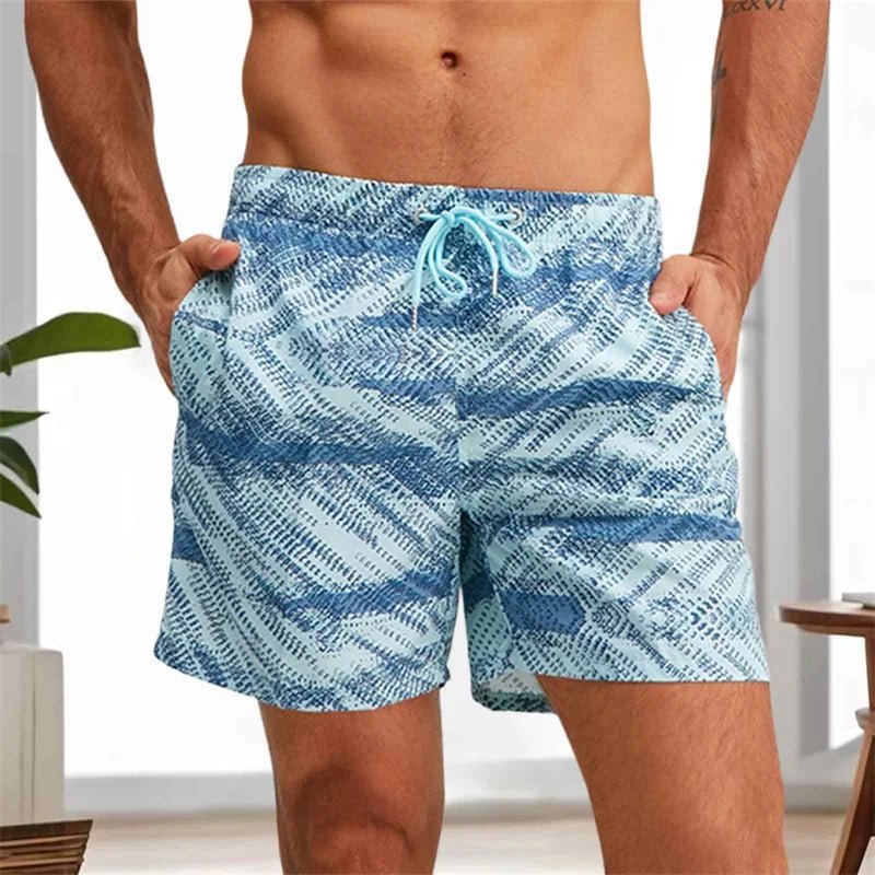 Men's Tropical Quick - Dry Swim Trunks - WOWihte