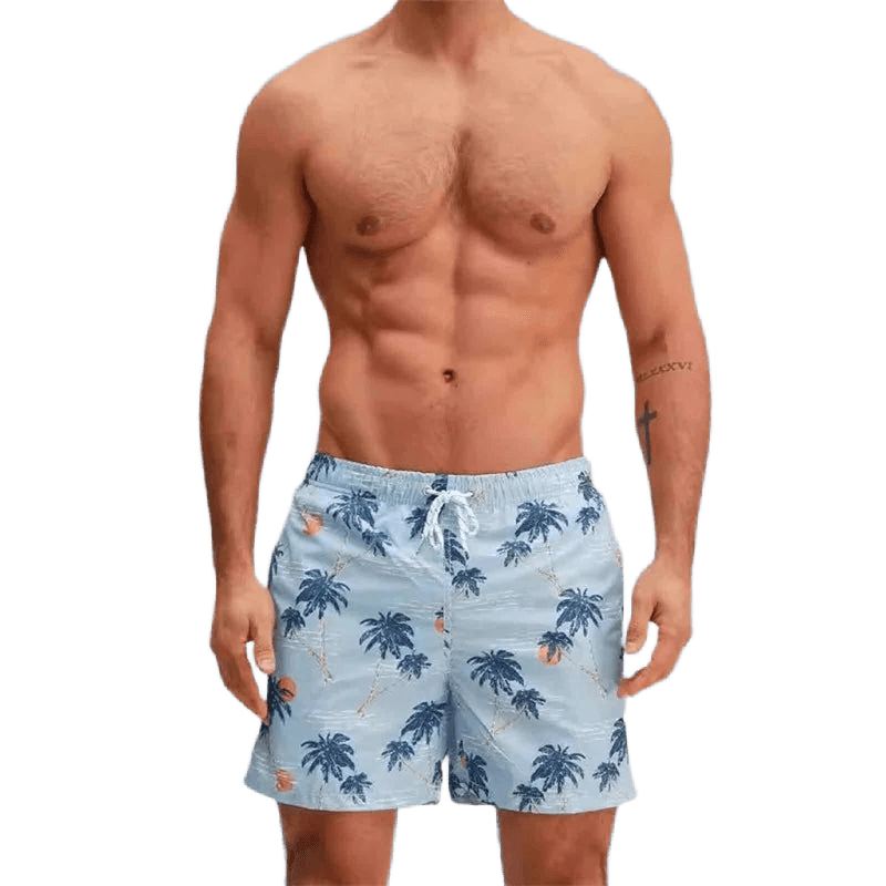 Men's Tropical Quick - Dry Swim Trunks - WOWihte