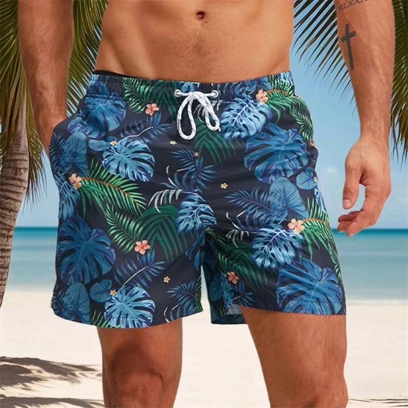 Men's Tropical Quick - Dry Swim Trunks - WOWihte