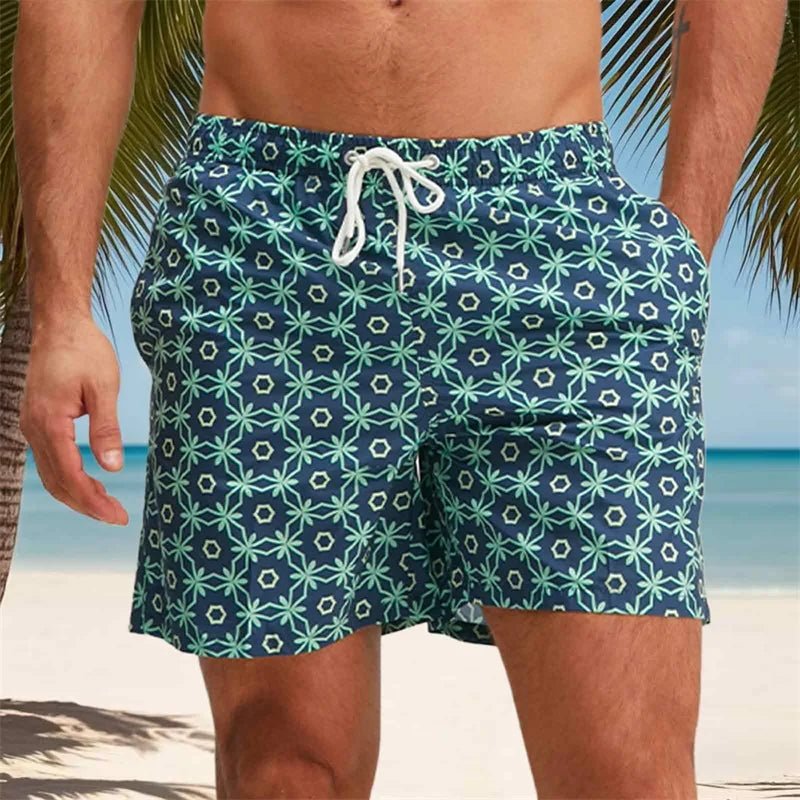 Men's Tropical Quick - Dry Swim Trunks - WOWihte