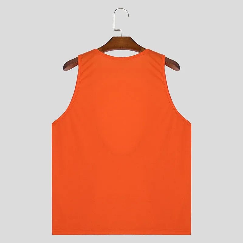Men's V - Neck Tank Top - WOWihte