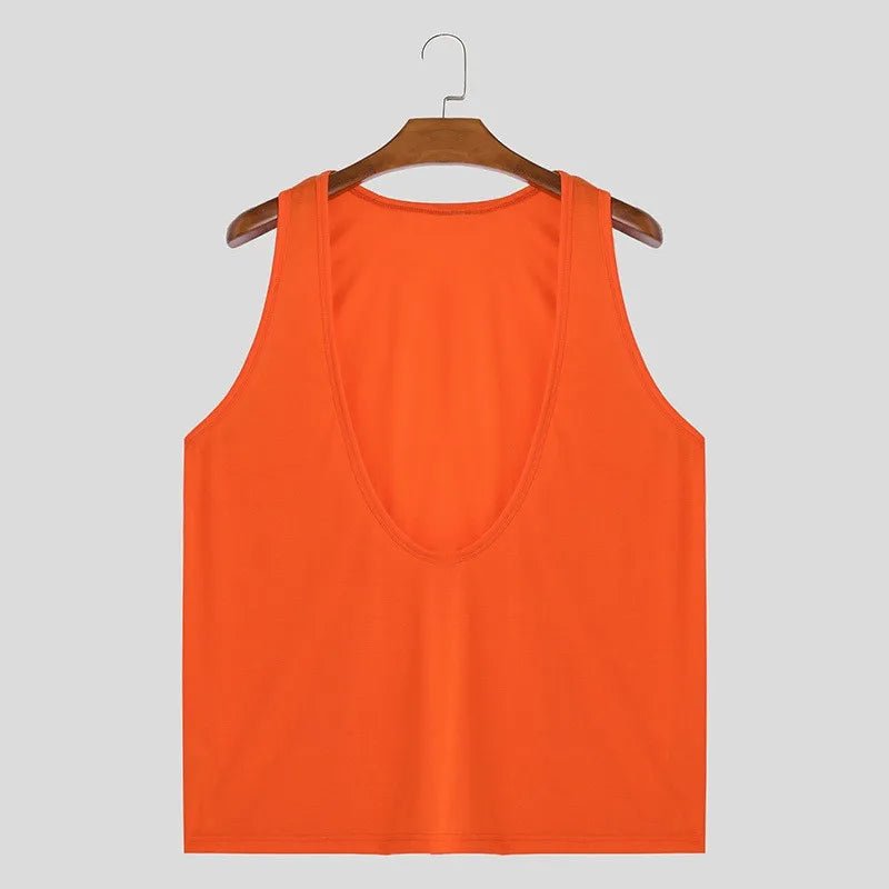 Men's V - Neck Tank Top - WOWihte