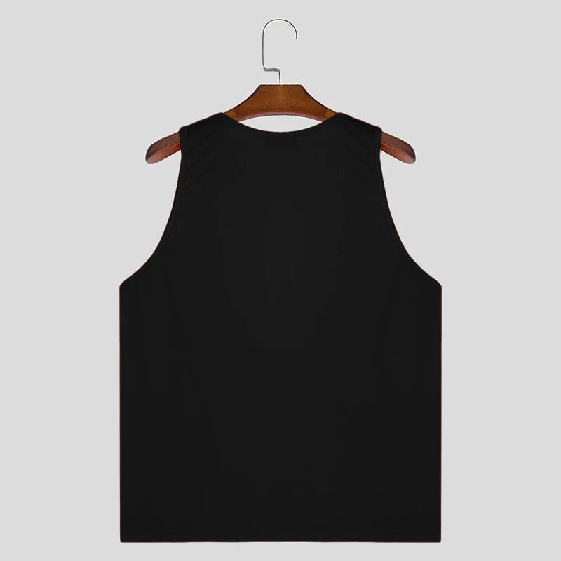 Men's V - Neck Tank Top - WOWihte