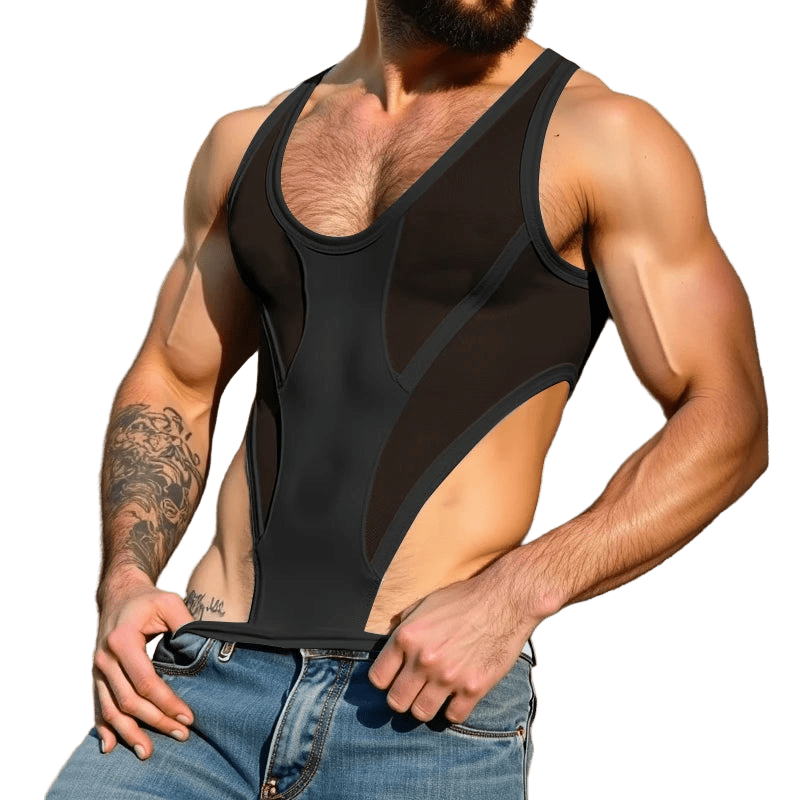 Mesh Bodysuits Jumpsuits - WOWihte