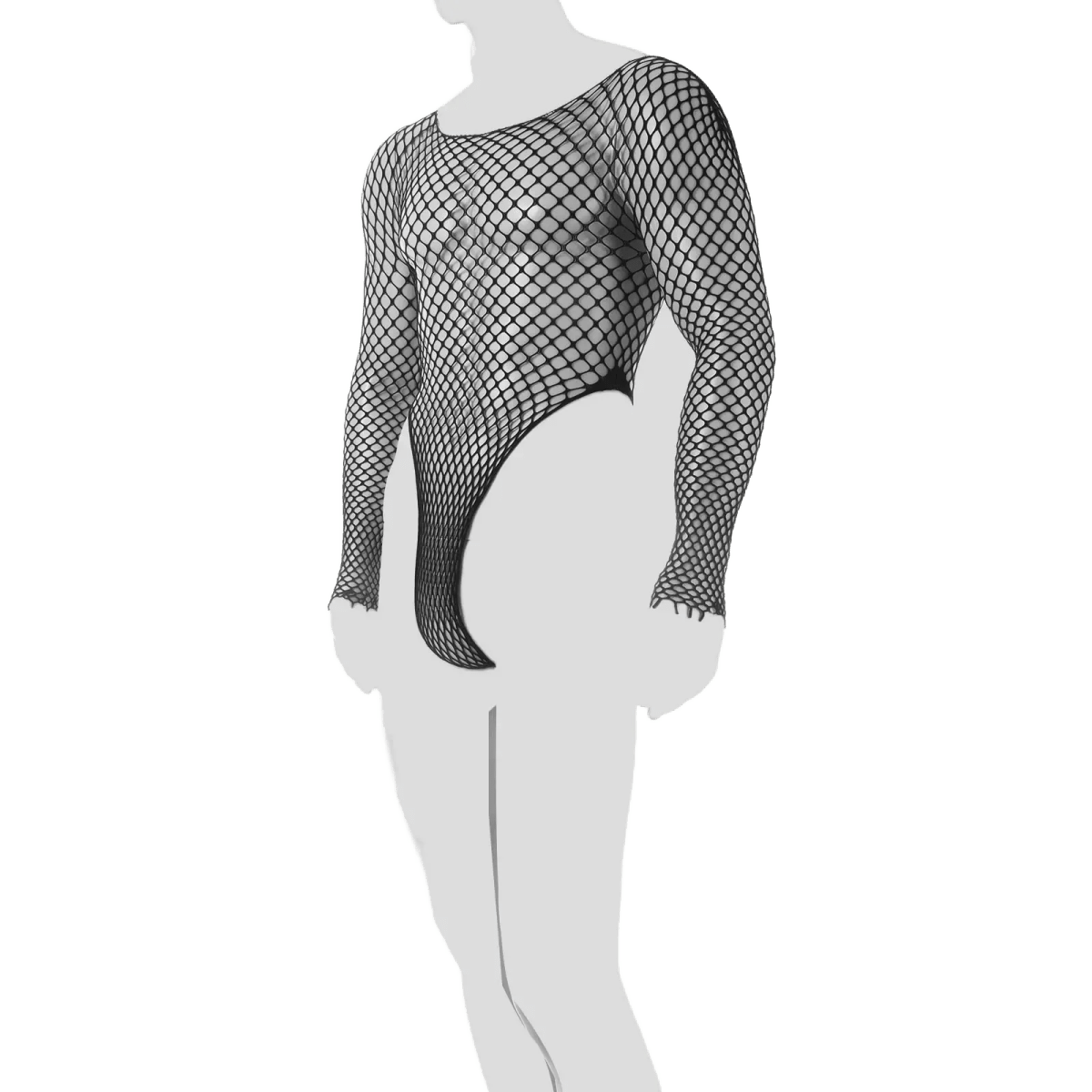 Mesh Fishnet Bodysuit Lingerie - WOWihte