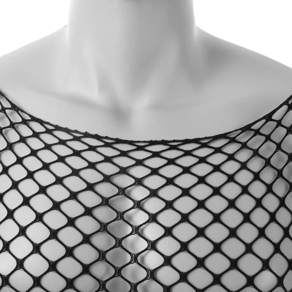 Mesh Fishnet Bodysuit Lingerie - WOWihte