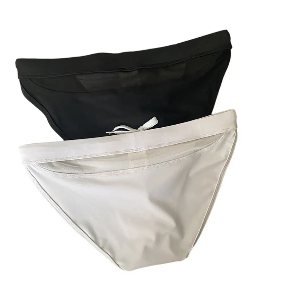 Mesh Micro Bikini Swim Briefs - WOWihte