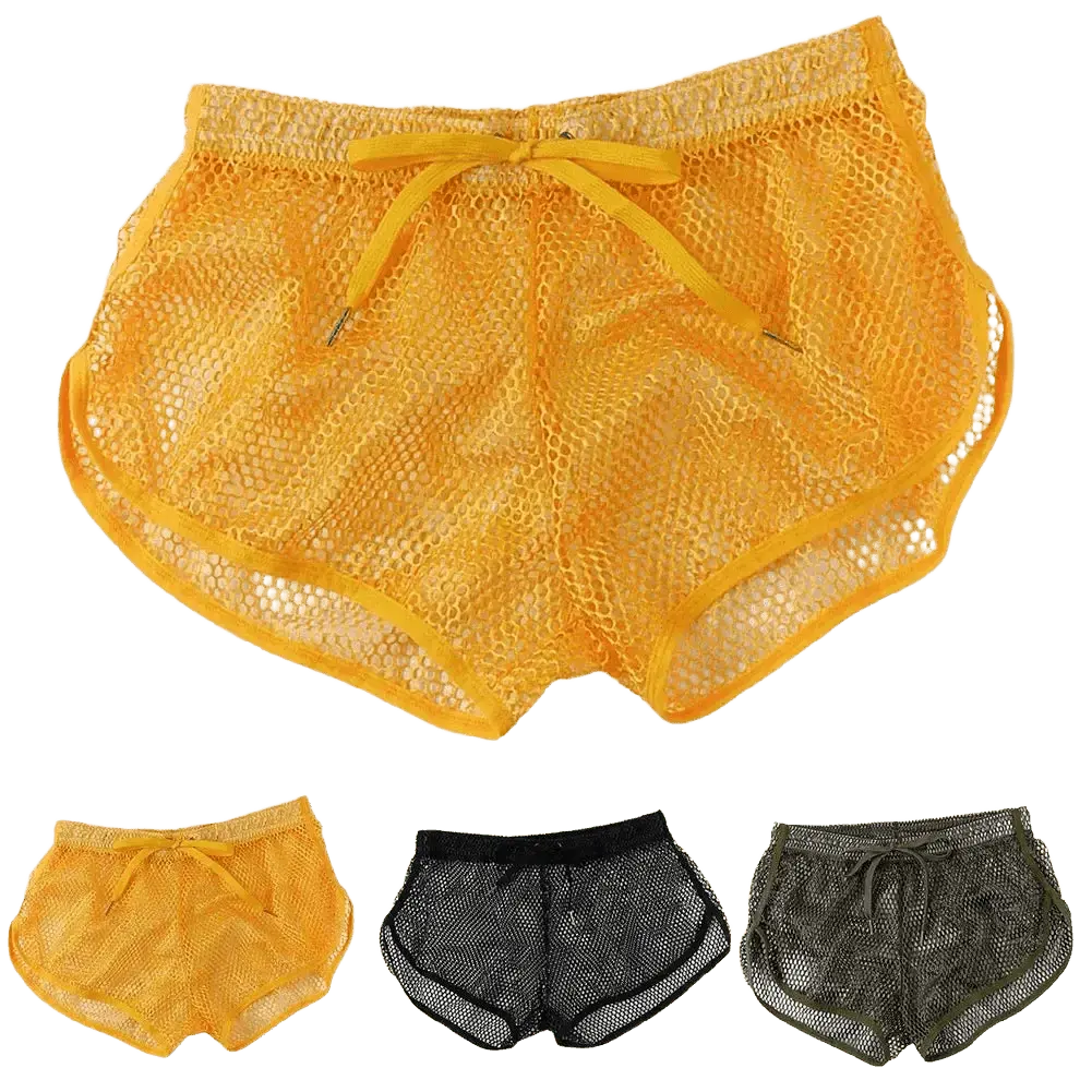 Mesh See-Through Boxer Shorts - WOWihte