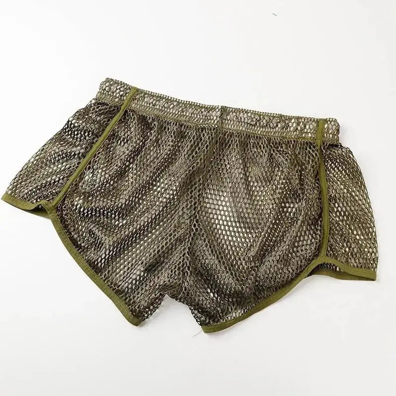Mesh See-Through Boxer Shorts - WOWihte