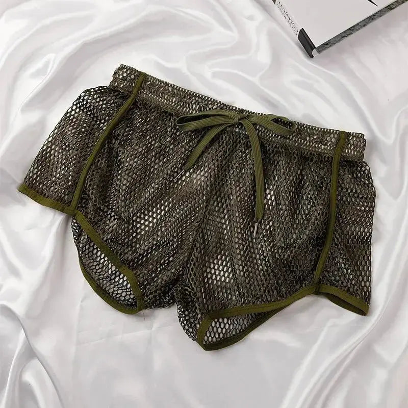 Mesh See-Through Boxer Shorts - WOWihte