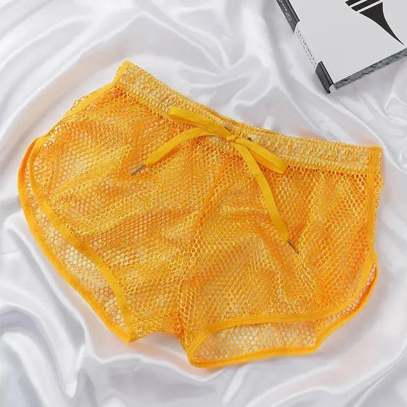 Mesh See-Through Boxer Shorts - WOWihte