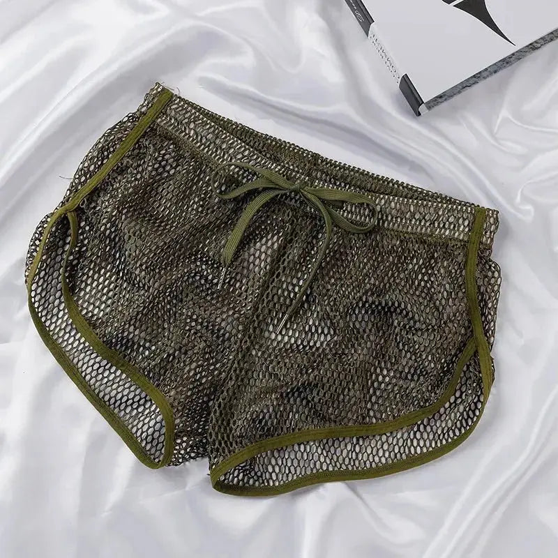 Mesh See-Through Boxer Shorts - WOWihte