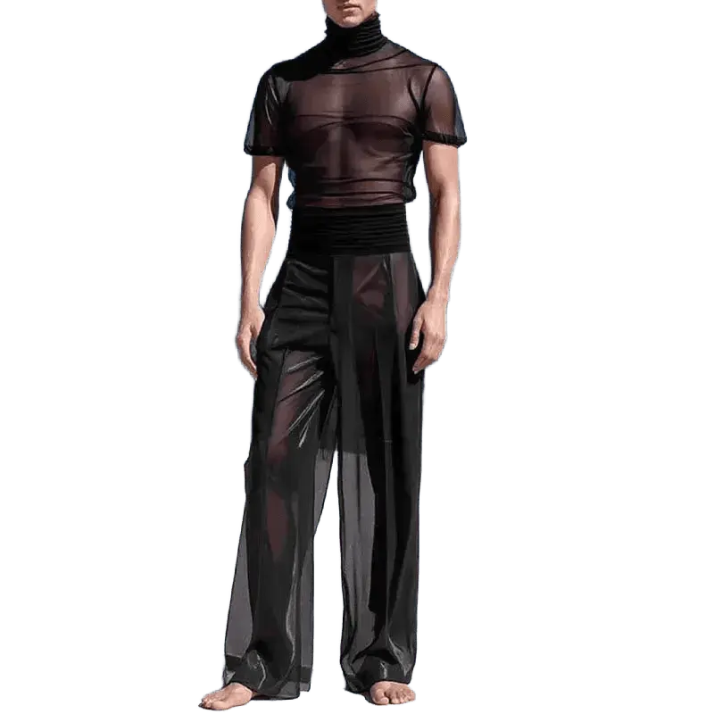 Mesh See - Through Streetwear Set - WOWihte