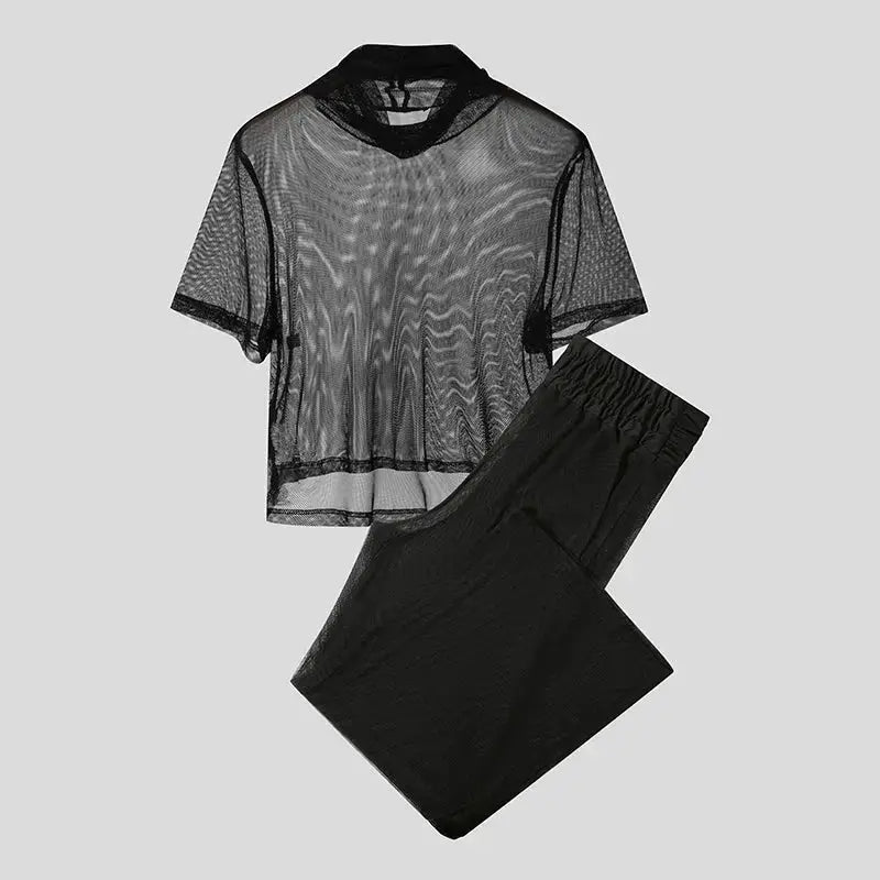 Mesh See - Through Streetwear Set - WOWihte