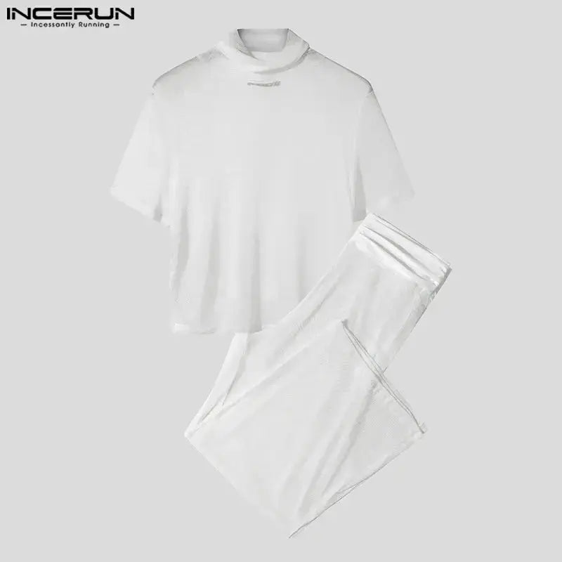 Mesh See - Through Streetwear Set - WOWihte