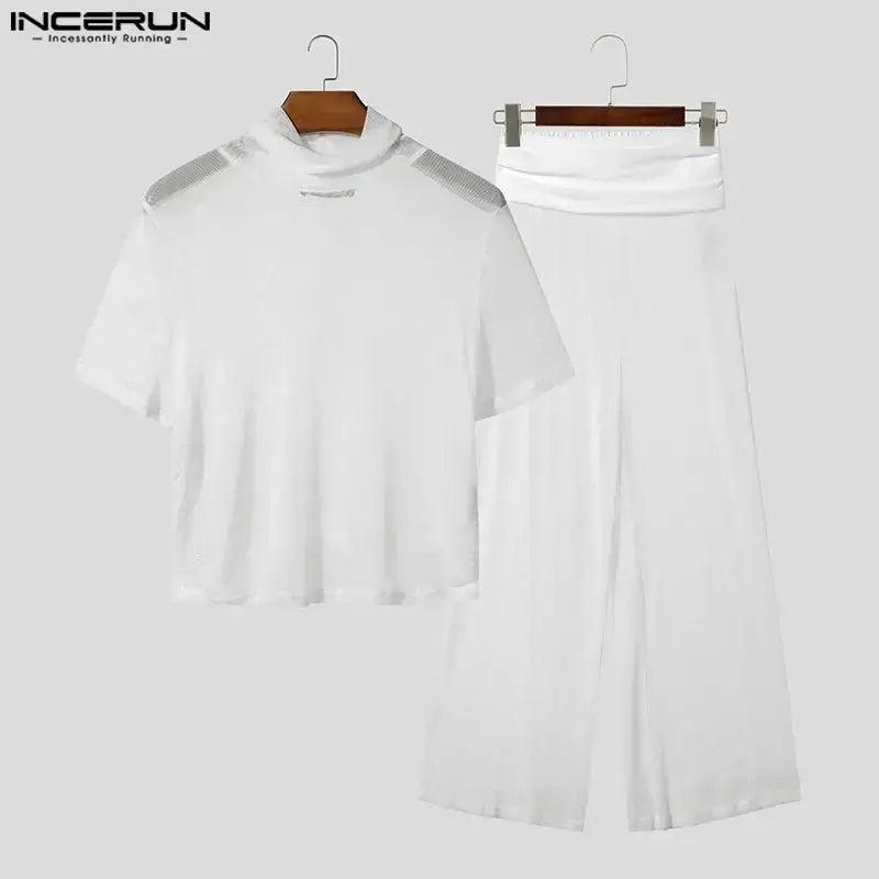 Mesh See - Through Streetwear Set - WOWihte