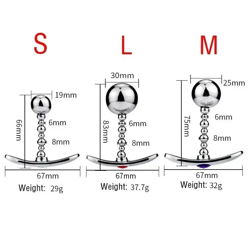 Metal Anal Plug Set - WOWihte