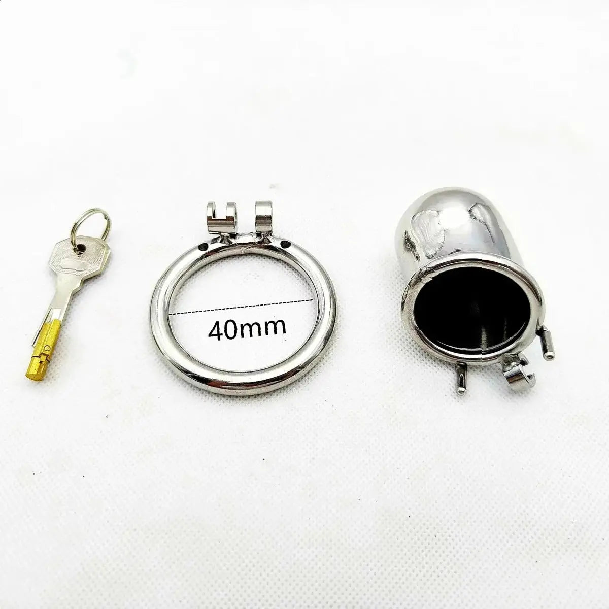 Metal Anti - Shedding Chastity Cage - WOWihte