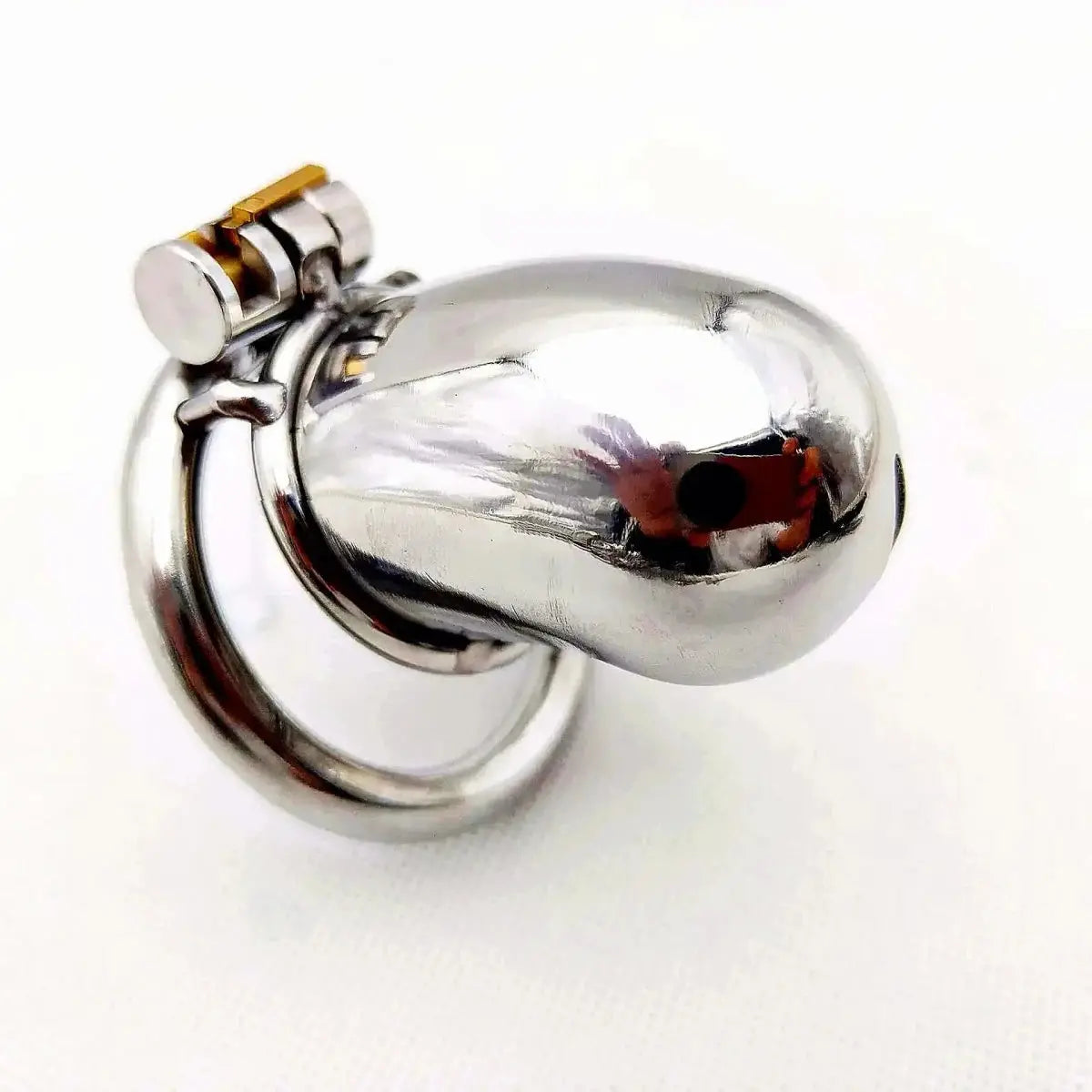 Metal Anti - Shedding Chastity Cage - WOWihte