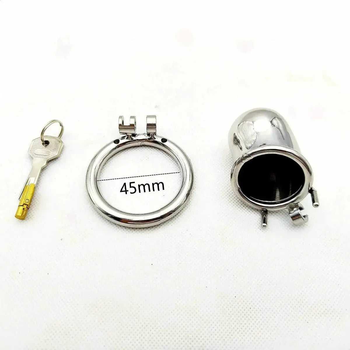 Metal Anti - Shedding Chastity Cage - WOWihte