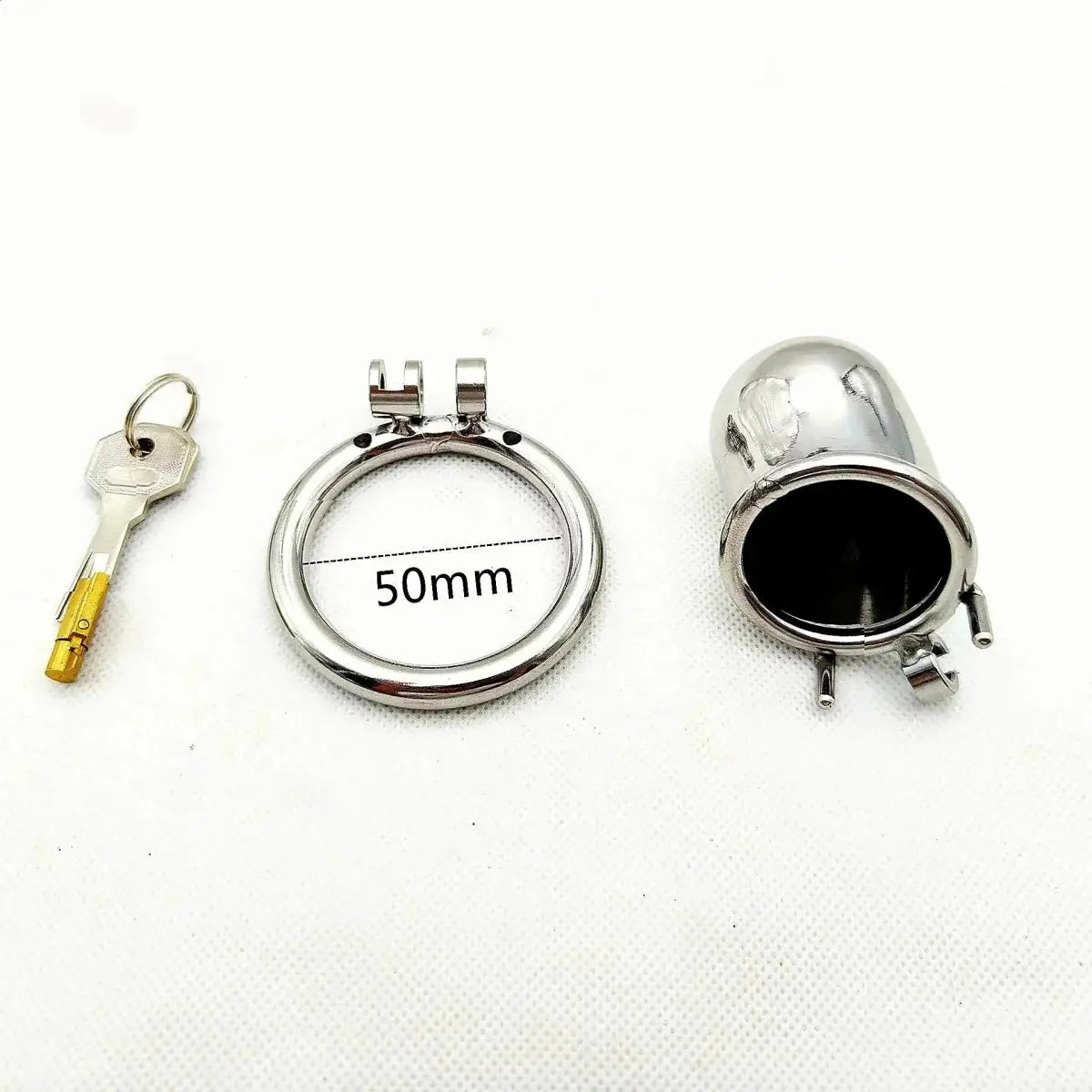 Metal Anti - Shedding Chastity Cage - WOWihte