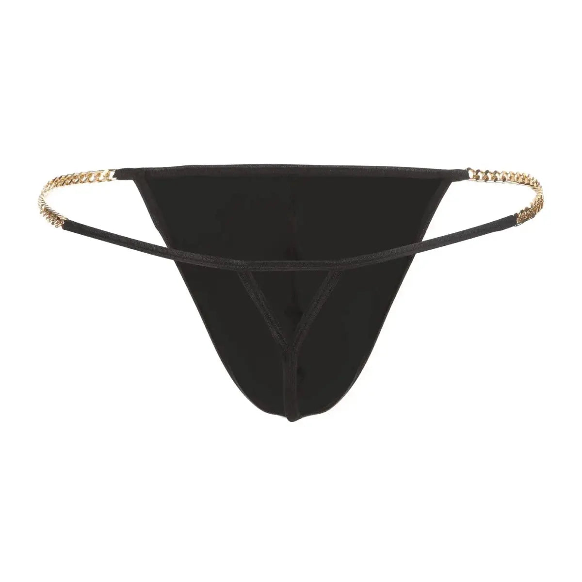 Metal Chain Ice Silk Thong - WOWihte