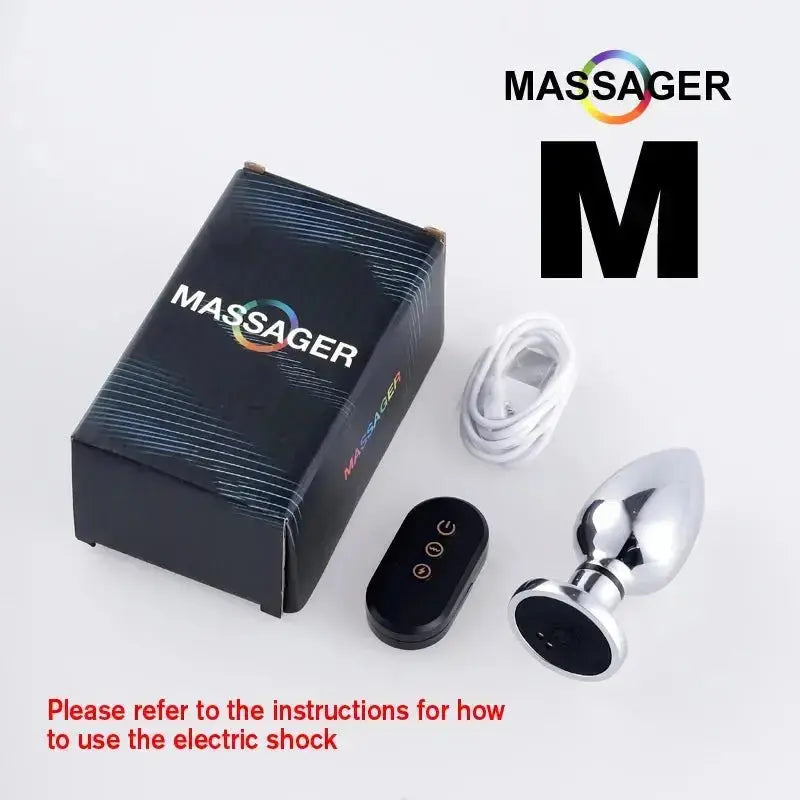 Metal Electric Shock Anal Plug - WOWihte
