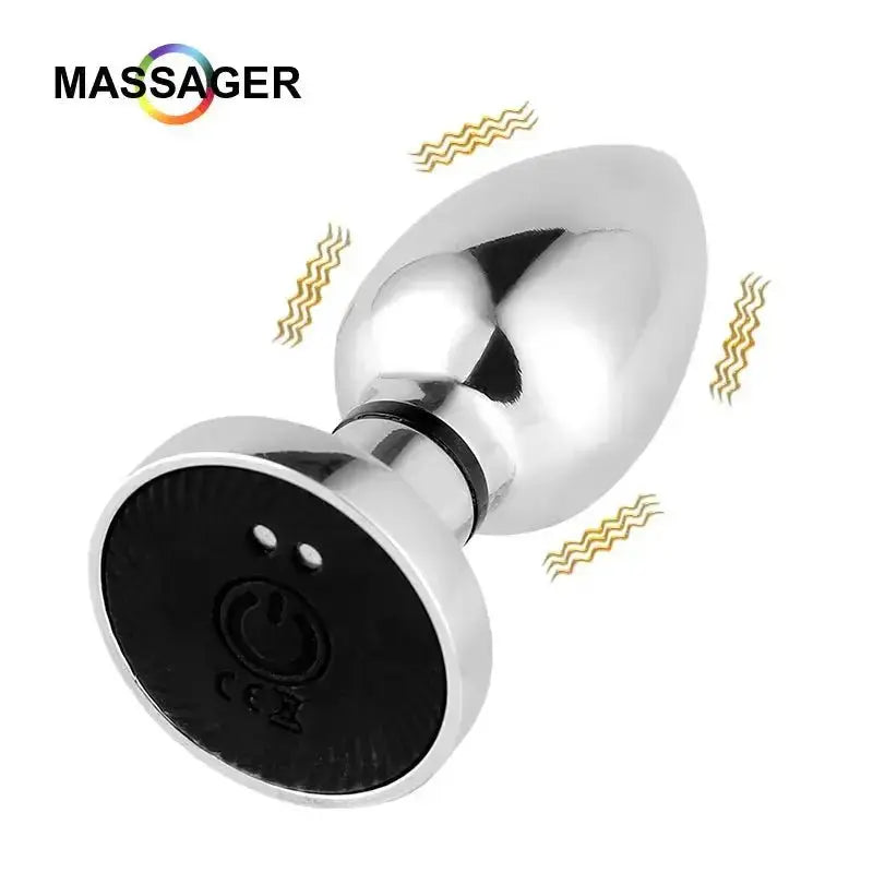 Metal Electric Shock Anal Plug - WOWihte