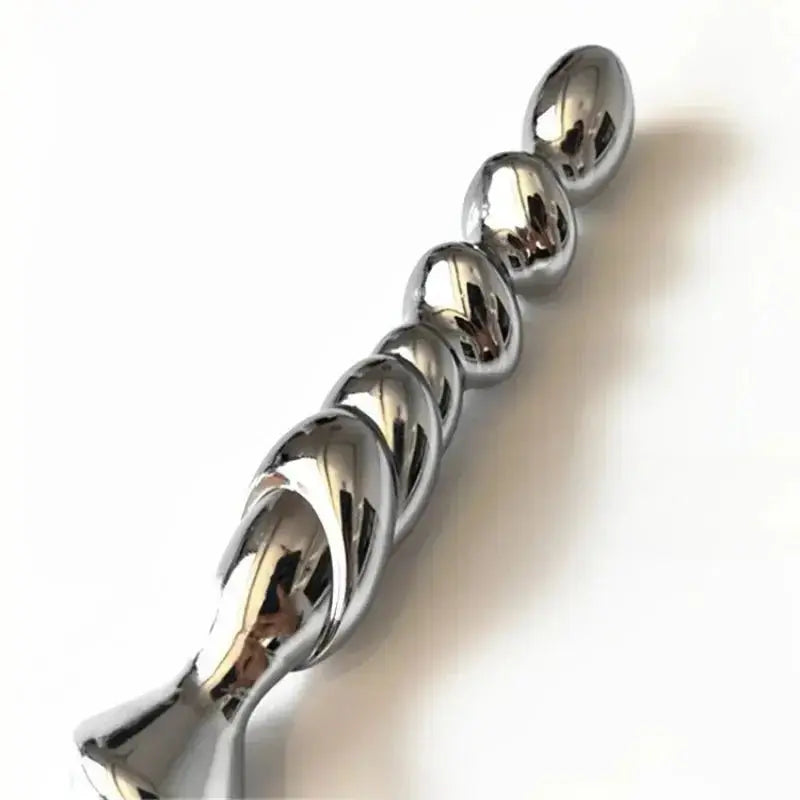 Metal Hollow Anal Training Plug - WOWihte