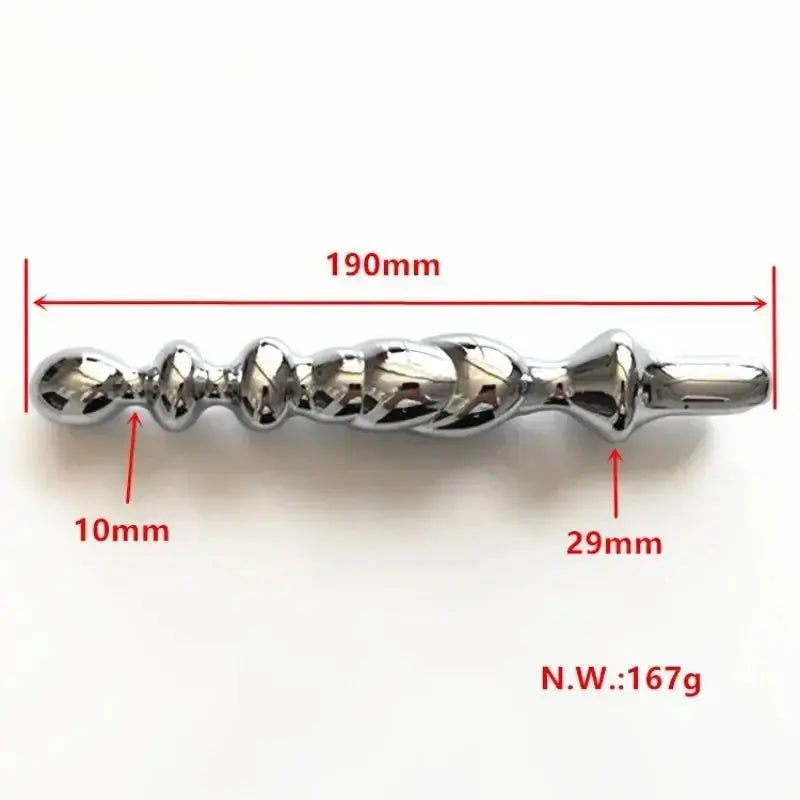 Metal Hollow Anal Training Plug - WOWihte
