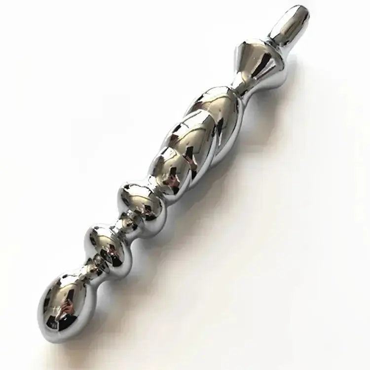 Metal Hollow Anal Training Plug - WOWihte