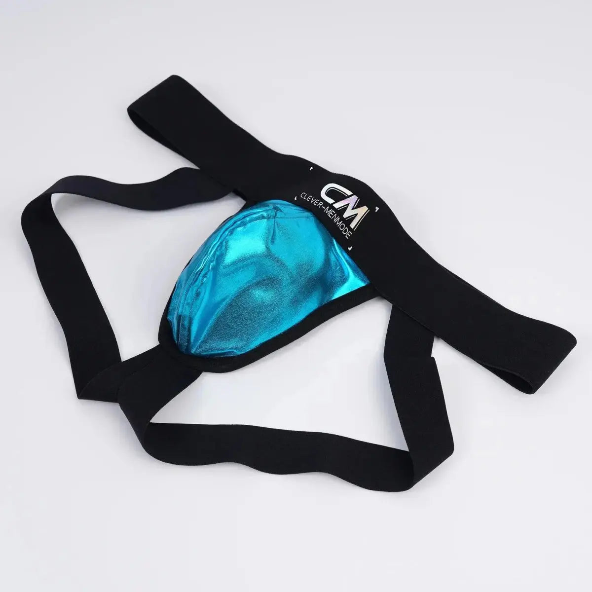 Metallic Faux Leather Jockstrap Thong - WOWihte