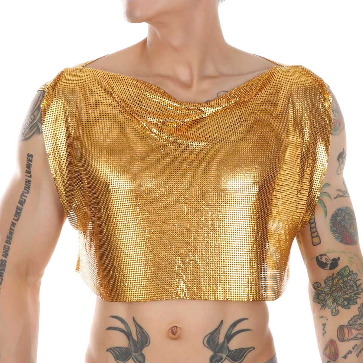 Metallic Tank Top for Men - WOWihte