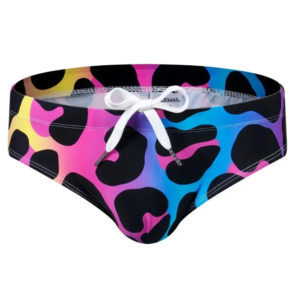 Multicolor Push-Up Swim Trunks - WOWihte