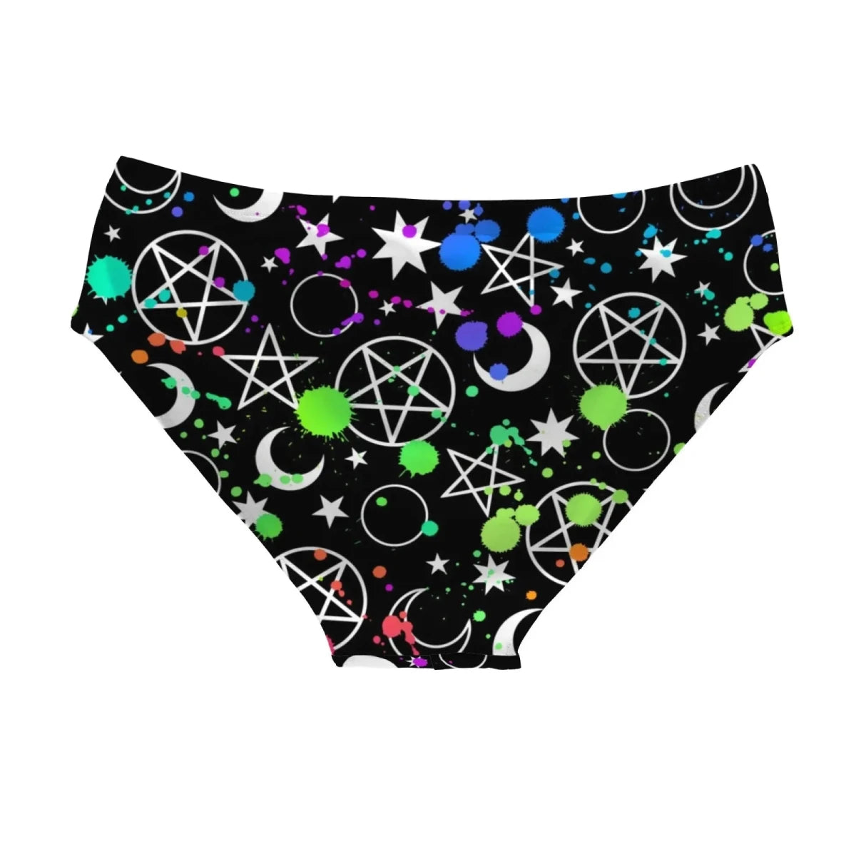 Mystical Symbols Print Swim Briefs - WOWihte