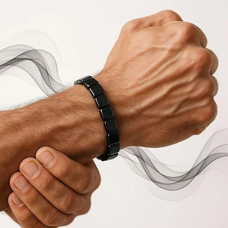 Natural Hematite Stone Beaded Bracelet - WOWihte