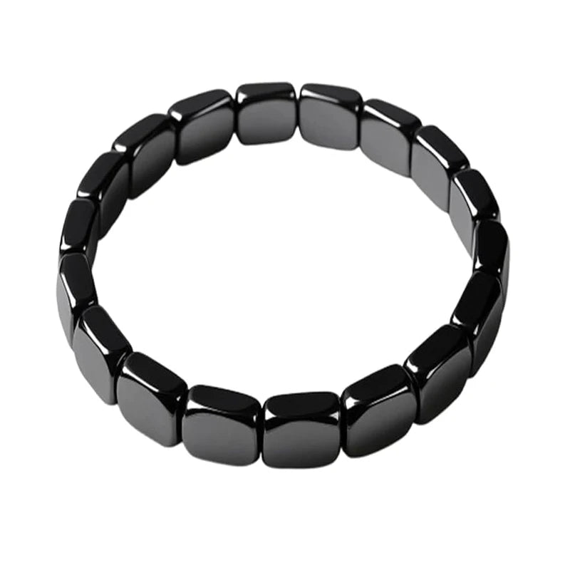 Natural Hematite Stone Beaded Bracelet - WOWihte