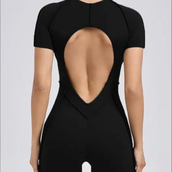 Sleek Backless Yoga Bodysuit