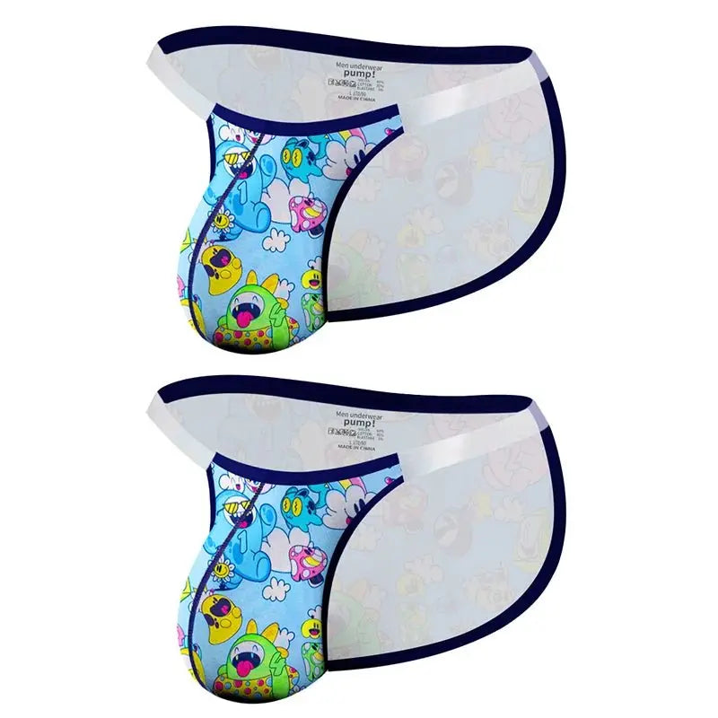 Playful Cartoon Bikini Briefs - WOWihte